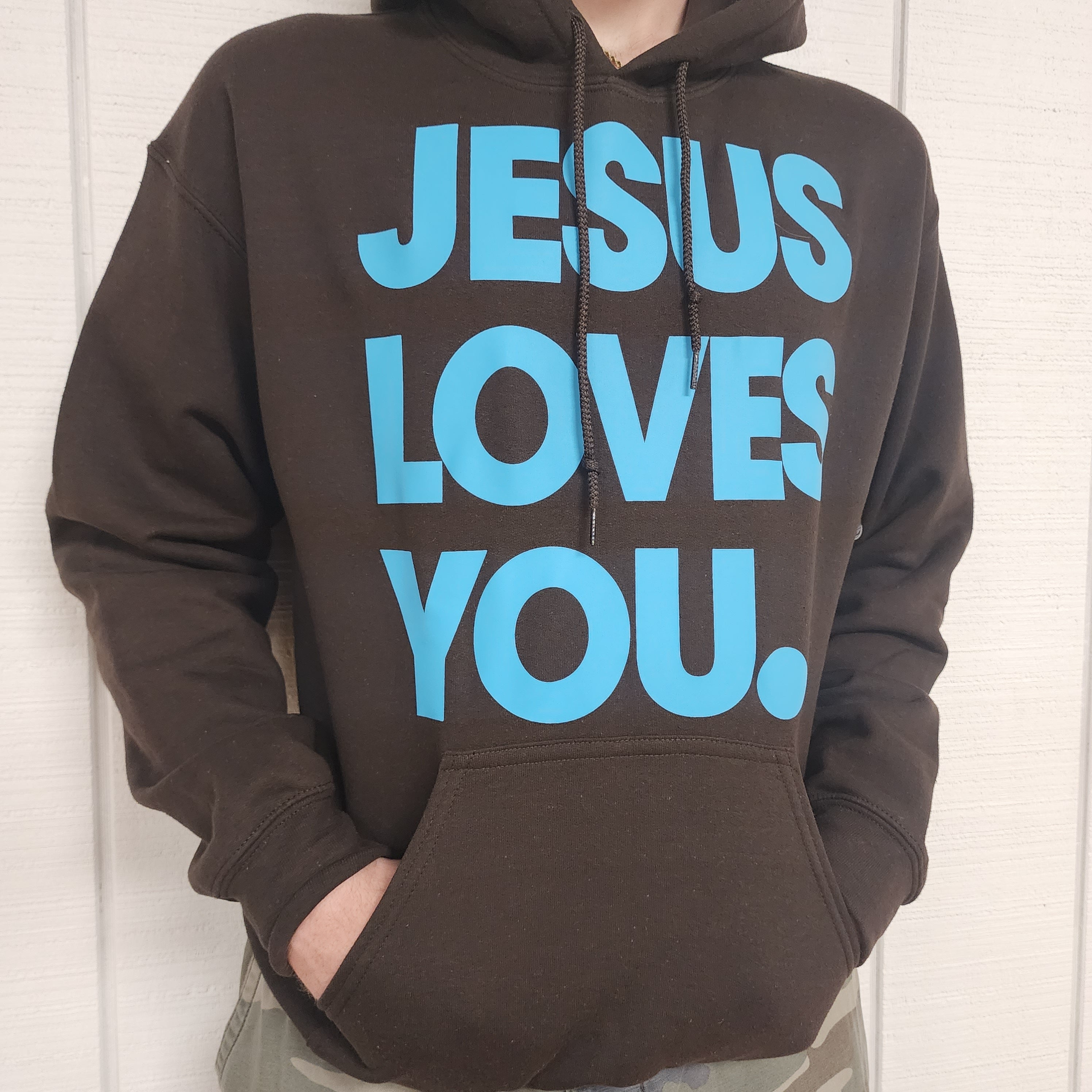 Jesus Loves You Hoodie (Brown)
