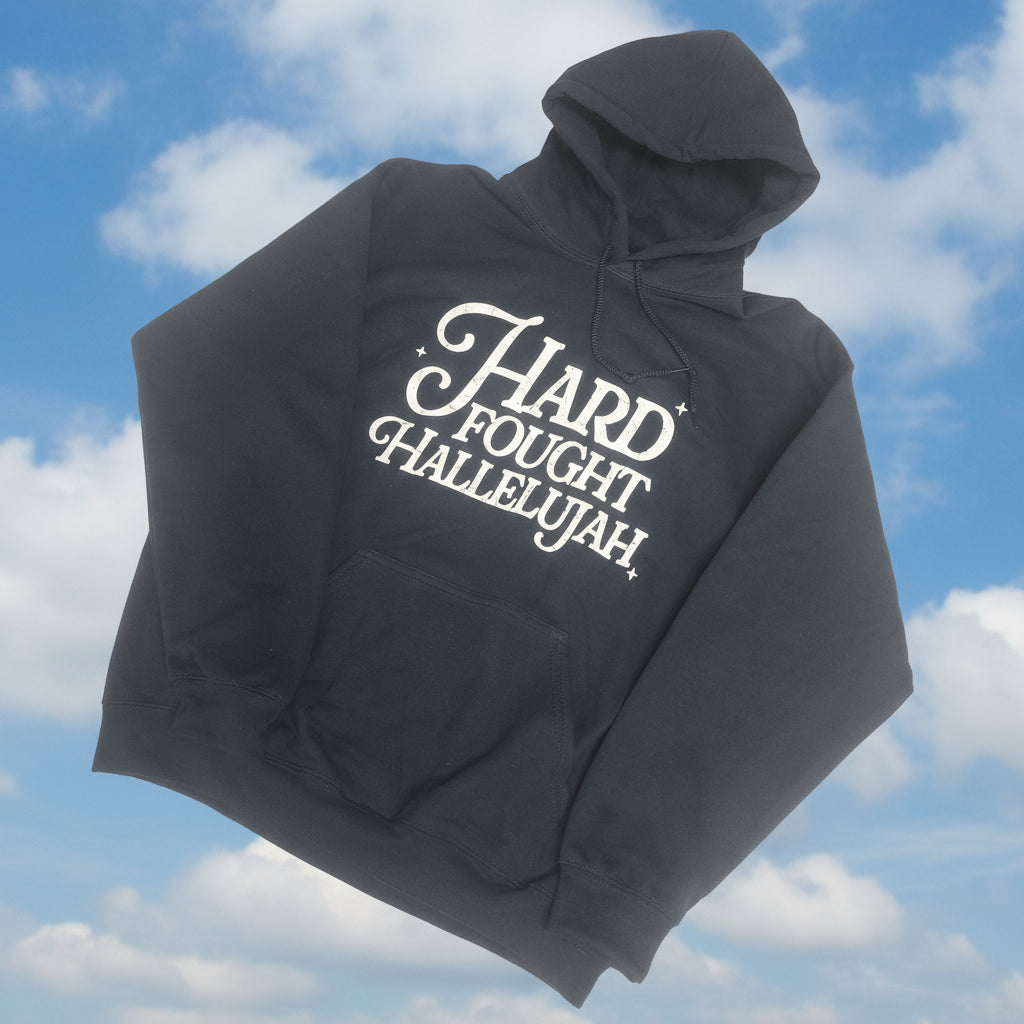 Hard Fought Hallelujah Hoodie (Navy Blue)