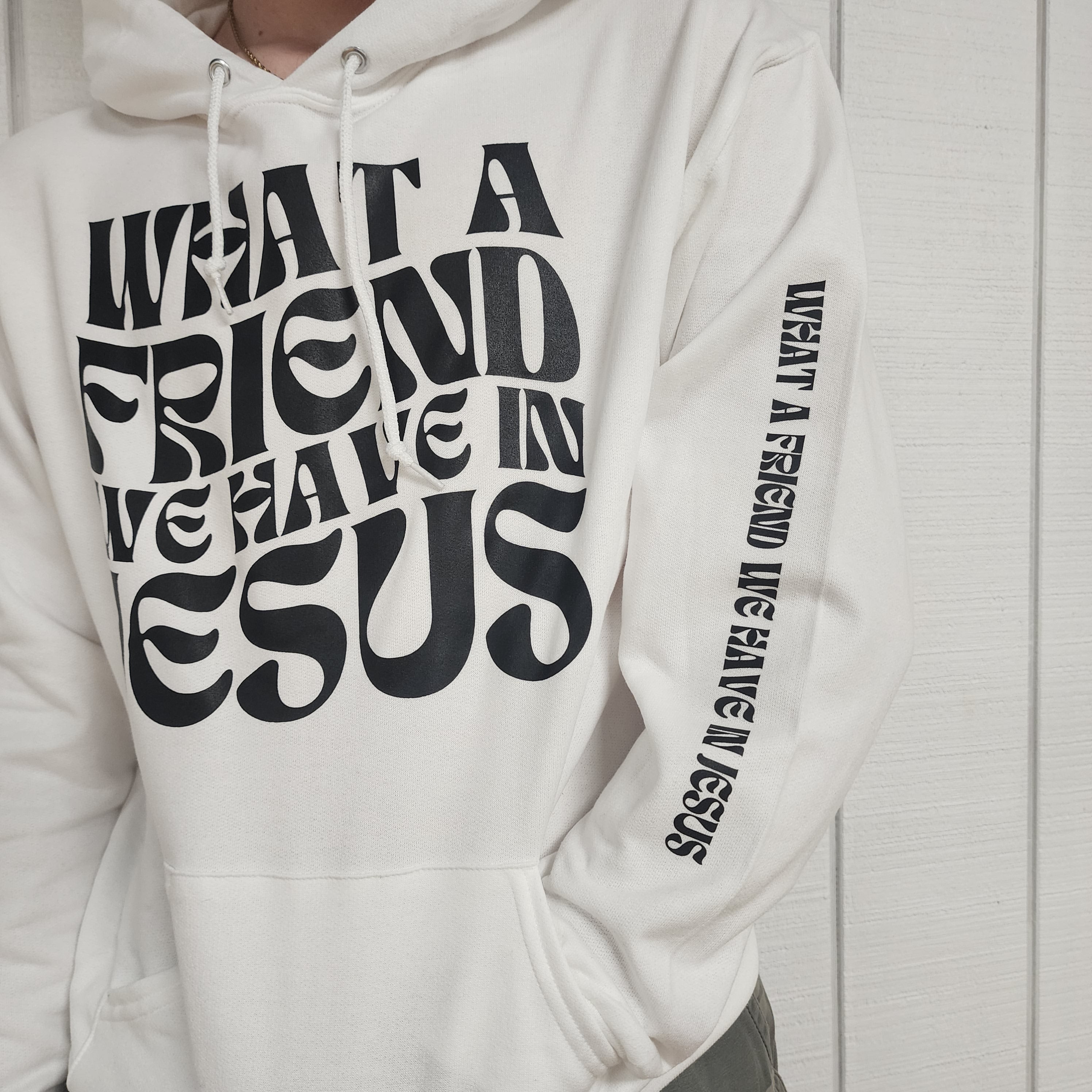 What A Friend We Have In Jesus Hoodie (White)