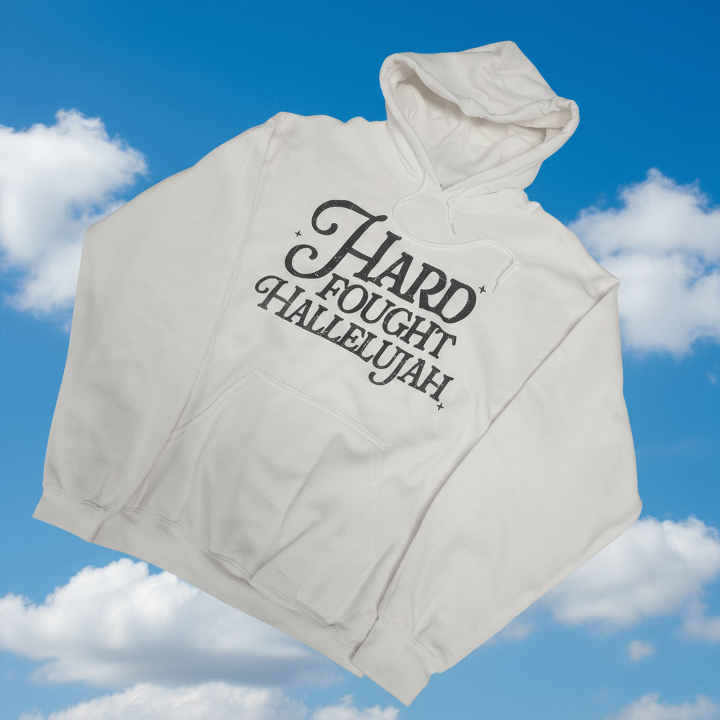 Hard Fought Hallelujah Hoodie (White)