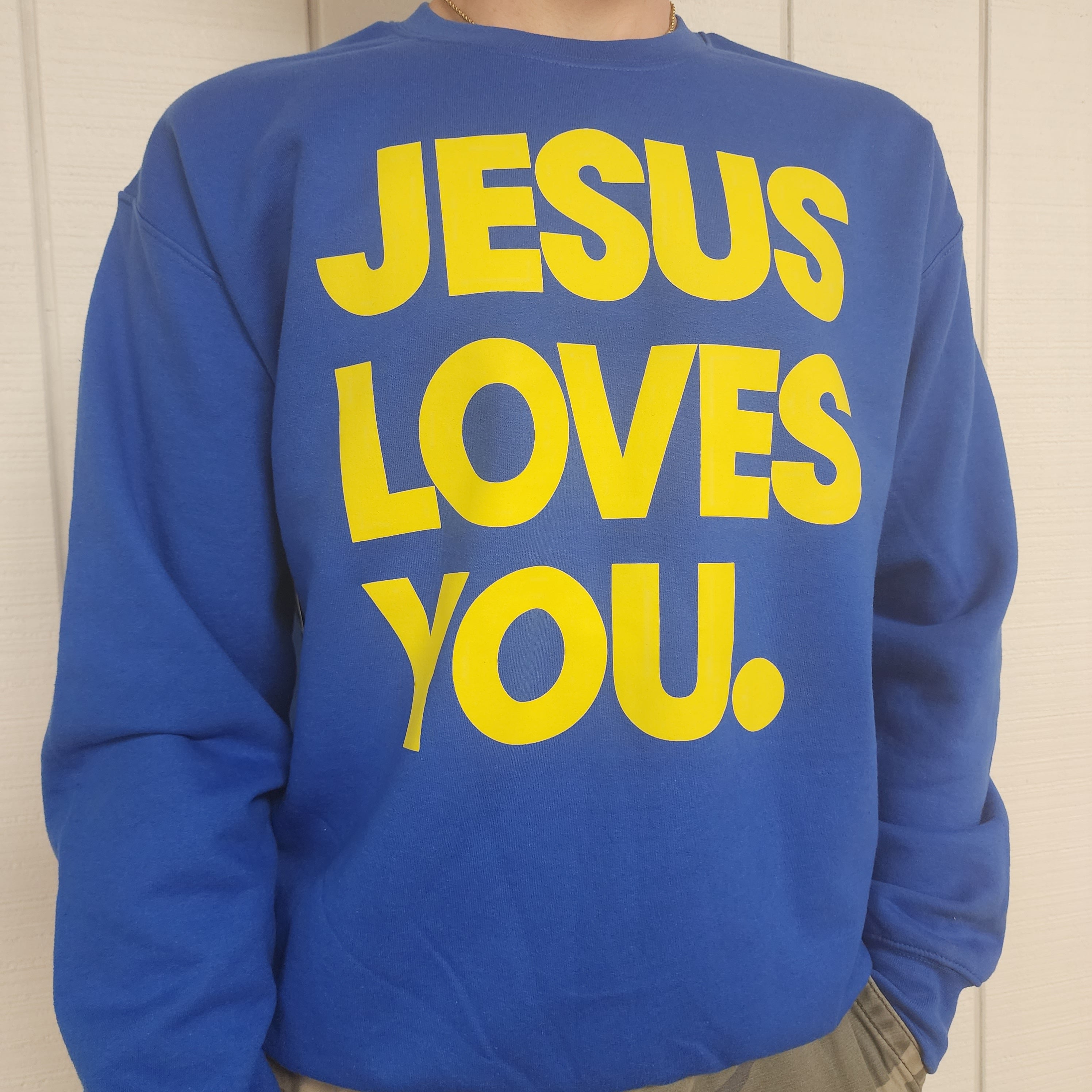 Jesus Loves You Sweatshirt (Blue)